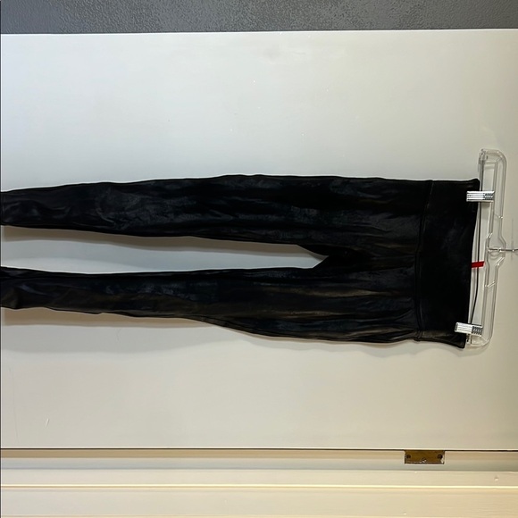 SPANX Faux Leather Black Leggings - Picture 1 of 7